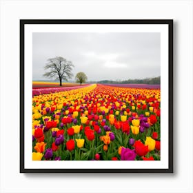 Tulip Field Art Print