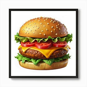 Classic Cheeseburger Art Print