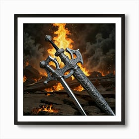 Sword And Swords Art Print