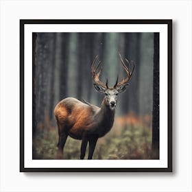Deer In The Forest 5 Art Print