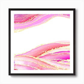 Sparkling Pink Agate Texture 03 1 Art Print