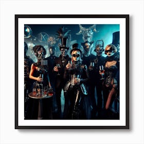 Group Of People Dressed Up In Costumes Art Print