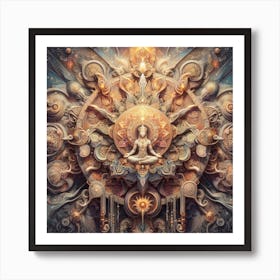 3d Painting of the art of the Mystical Realms Arise 2 Art Print