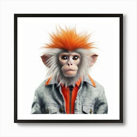 Monkey With Orange Hair Art Print