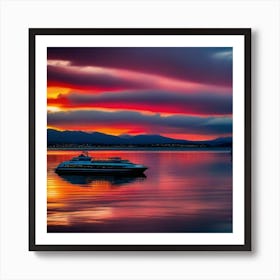 Sunset On The Water 13 Art Print