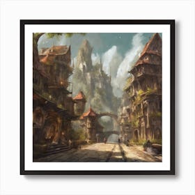 Fantasy City 68 Art Print