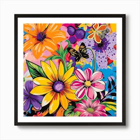 Colorful Flowers 1 Art Print