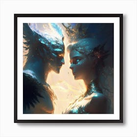 Angels And Demons Art Print