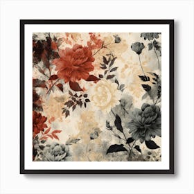 Abstract Floral Pattern Art Print