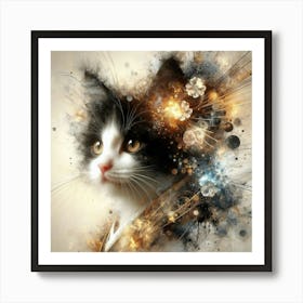 Cat With Sparks Art Print