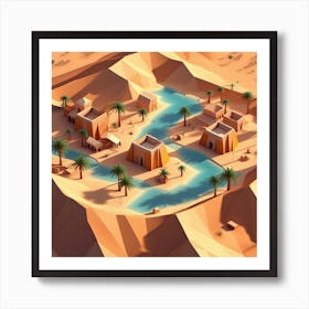 Egyptian Village Art Print