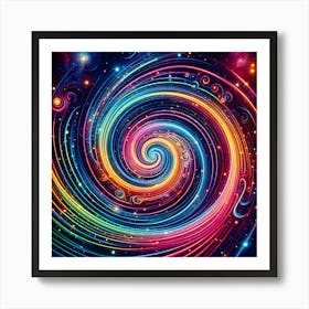 Spiral Galaxy Background Poster