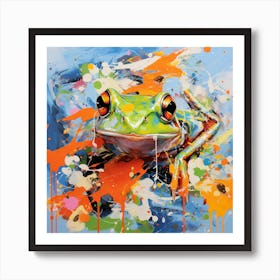 Frog Abstract Painting Art Print