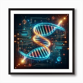 DNA Double Helix - 3 Art Print