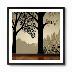 Cityscape Wall Decal 1 Art Print