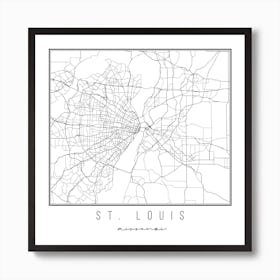 St Louis Missouri Street Map Art Print