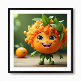 Orange Girl Art Print