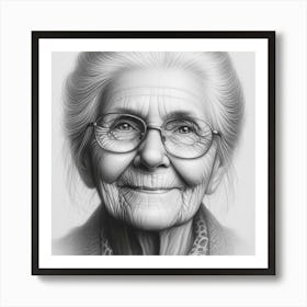 Portrait Of An Old Woman Póster