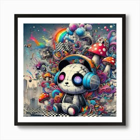 Psychedelic Panda 23 Art Print