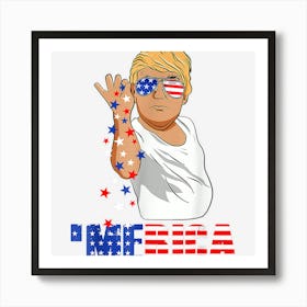 Hot Trend Funny Trump Salt Merica Freedom 4th Of July Y6 Art Print