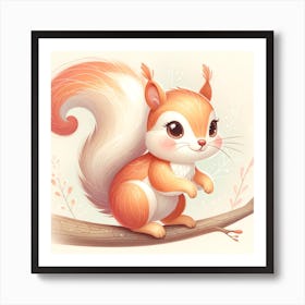 Soft Squirrel Art Print