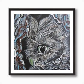The Modern Abstract Art Painting On Barn Owl In The Wild Life Nature Art Print