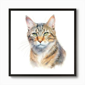 American Polydactyl Cat Portrait 2 Art Print