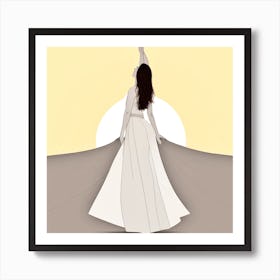 Woman In A White Dress 14 Art Print