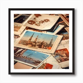 Postage Stamps 21 Art Print