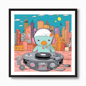 Dj Bird Art Print