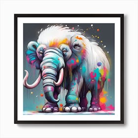 Splatter Elephant Art Print