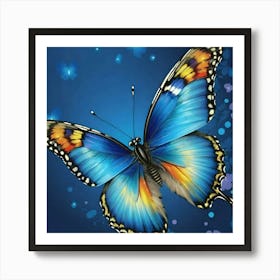 Blue Butterfly Art Print