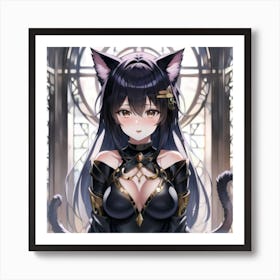 Kawaii Anime Girl Art Print