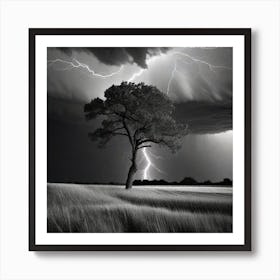 Lightning In The Sky 22 Art Print