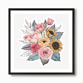 Bouquet Of Flowers 21 Art Print