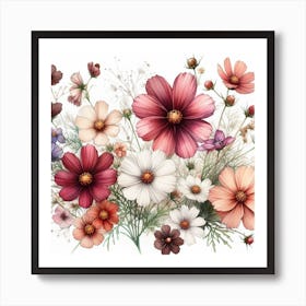 Chocolate Cosmea 1 Art Print