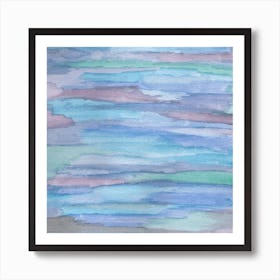 Blue Watercolor Painting Art Print