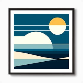 Sunset At The Beach 8 Art Print
