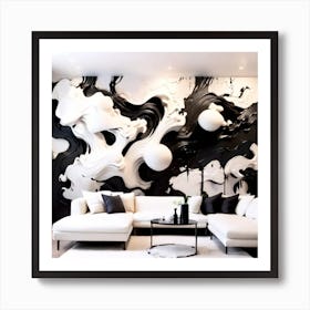 4K Black and White combination Art high quality Art Print