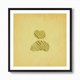 Minimalist balancing stones Art Print