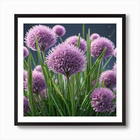 Purple Chives 2 Art Print