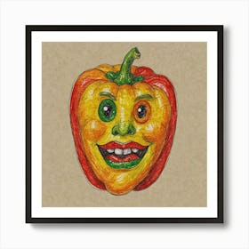 Pepper Face Art Print