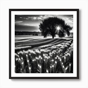 Tree In The Field 2 Art Print