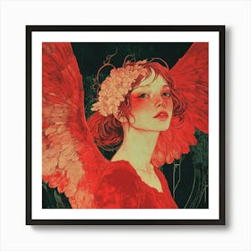 Angel With Wings Art Print