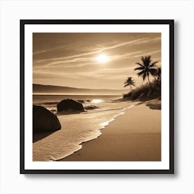 Sunset On The Beach 773 Art Print