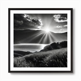 Sunrise Over Lake 14 Art Print