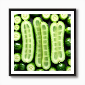 Cucumber As A Frame (71) Art Print