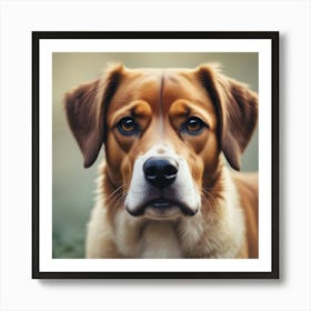 Portrait Of A Dog Art Print