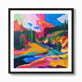 Colourful Abstract Yellowstone National Park 2 Art Print