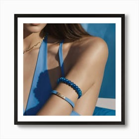 Polish Female Model Wearing A Bracelet In Panton (1) Art Print